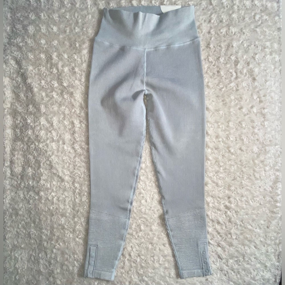 Aerie Offline Ice Blue Main Squeeze High Waisted Waffle Legging M Medium